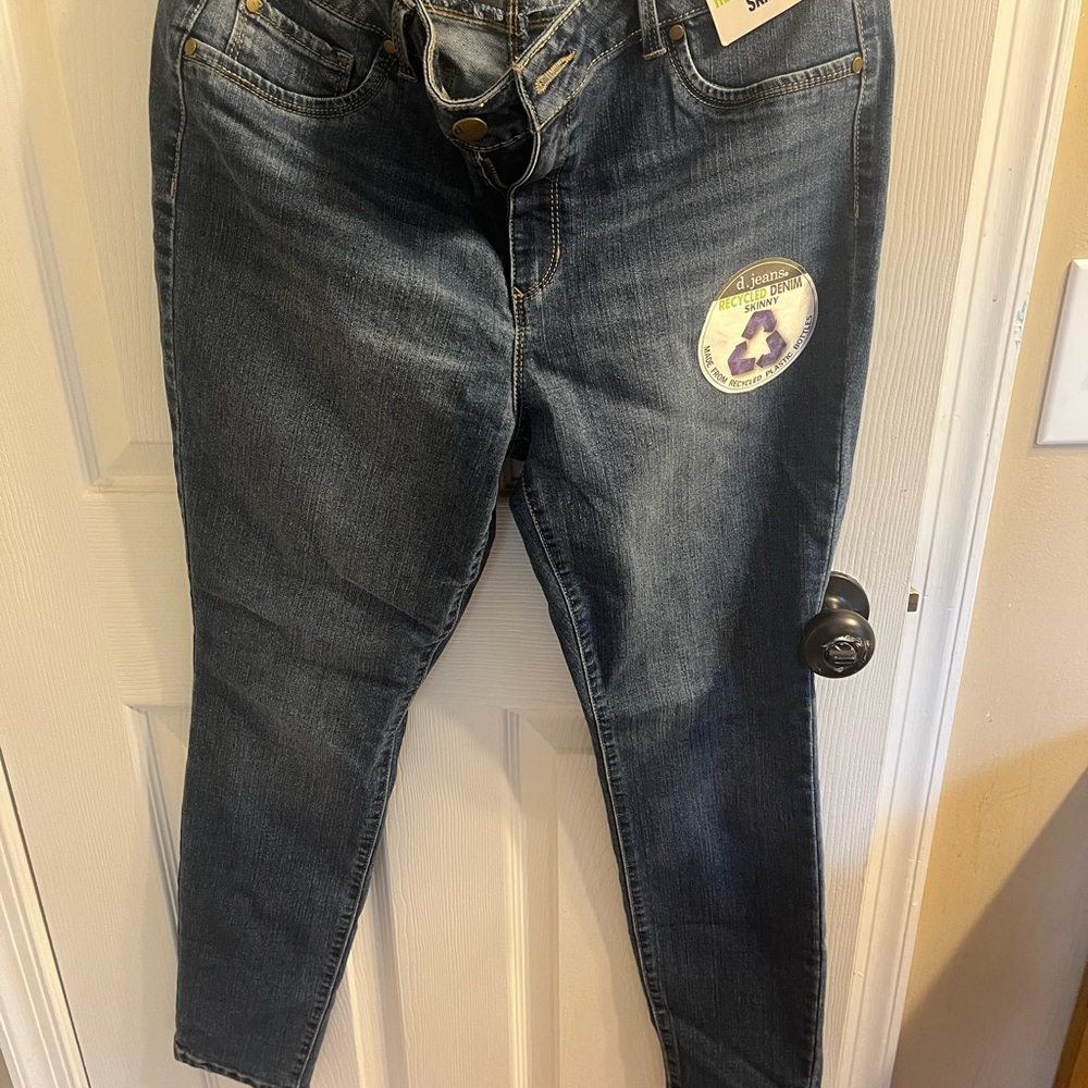 d. jeans Blue Skinny Denim with Faded Details
